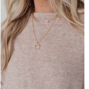 Crescent Layered Necklace